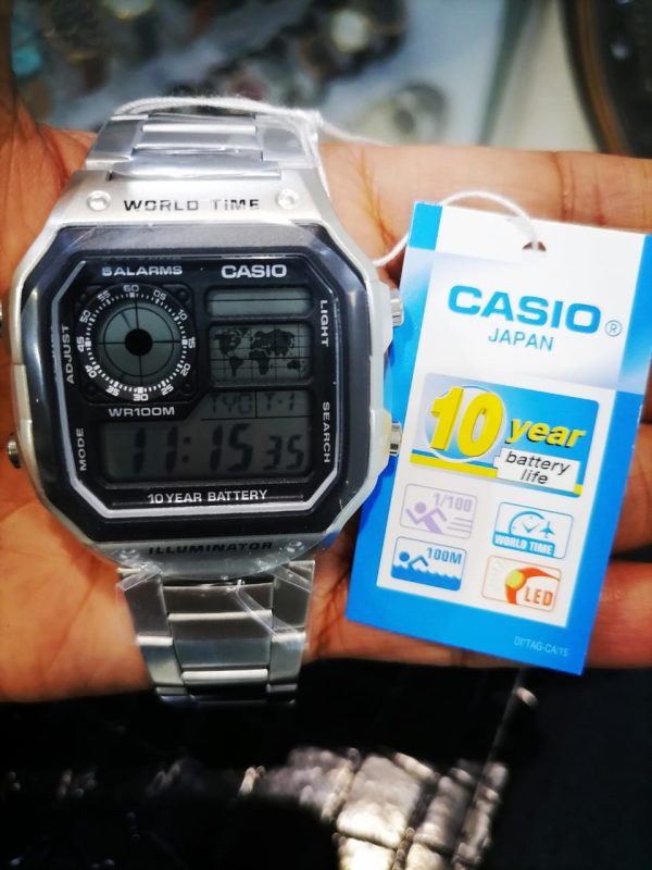 Casio World Time Digital Watch – 10-Year Battery